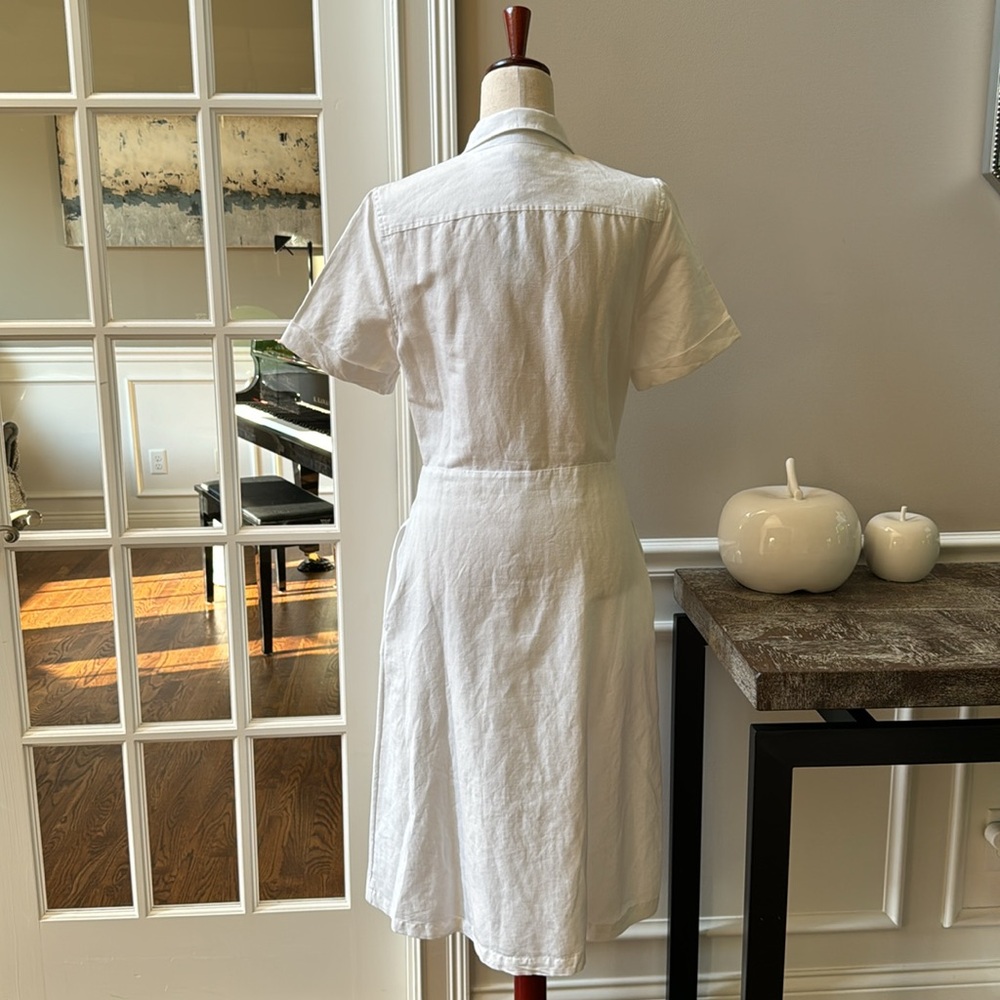 Vineyard vines White tie front linen dress Size 10 - Picture 6 of 14